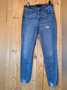 Banana Republic Curvy Skinny Distressed Fray Hem Jeans Size 28/6